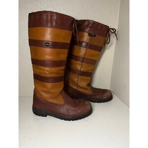 Brown and Tan Women's Boots